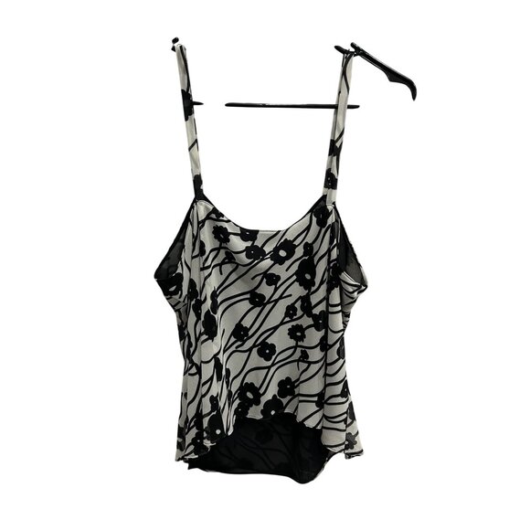 FD Rêve De Ronde Black Sheer Floral Print Top Set 3/4 Sleeves Matching Sleeveles - Picture 4 of 16